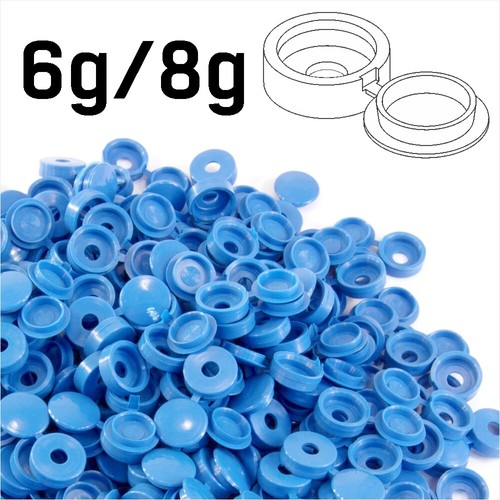 20 COLOUR SMALL PLASTIC HINGED SCREW FOLD OVER COVER CAPS 6g/8g Gauge M3.5 & M4 - Picture 27 of 81