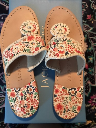 jacks flat floral icon sandal