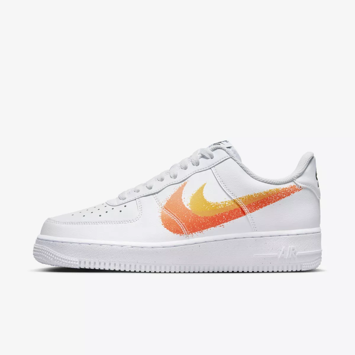 Nike Air Force 1 07 AF1 White Safety Orange Men Unisex Casual Shoes  FJ4228-100