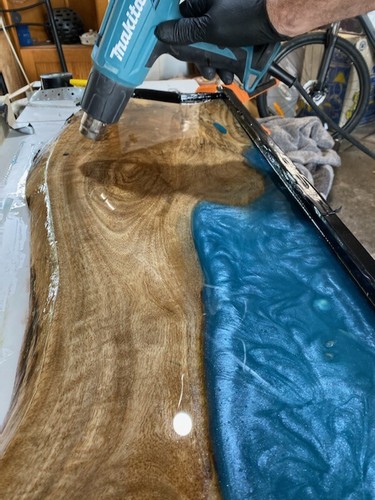 Ocean Cast River Table PourOn CRYSTAL CLEAR EPOXY RESIN 2A:1B EasyCast DIY Kit - Picture 25 of 34