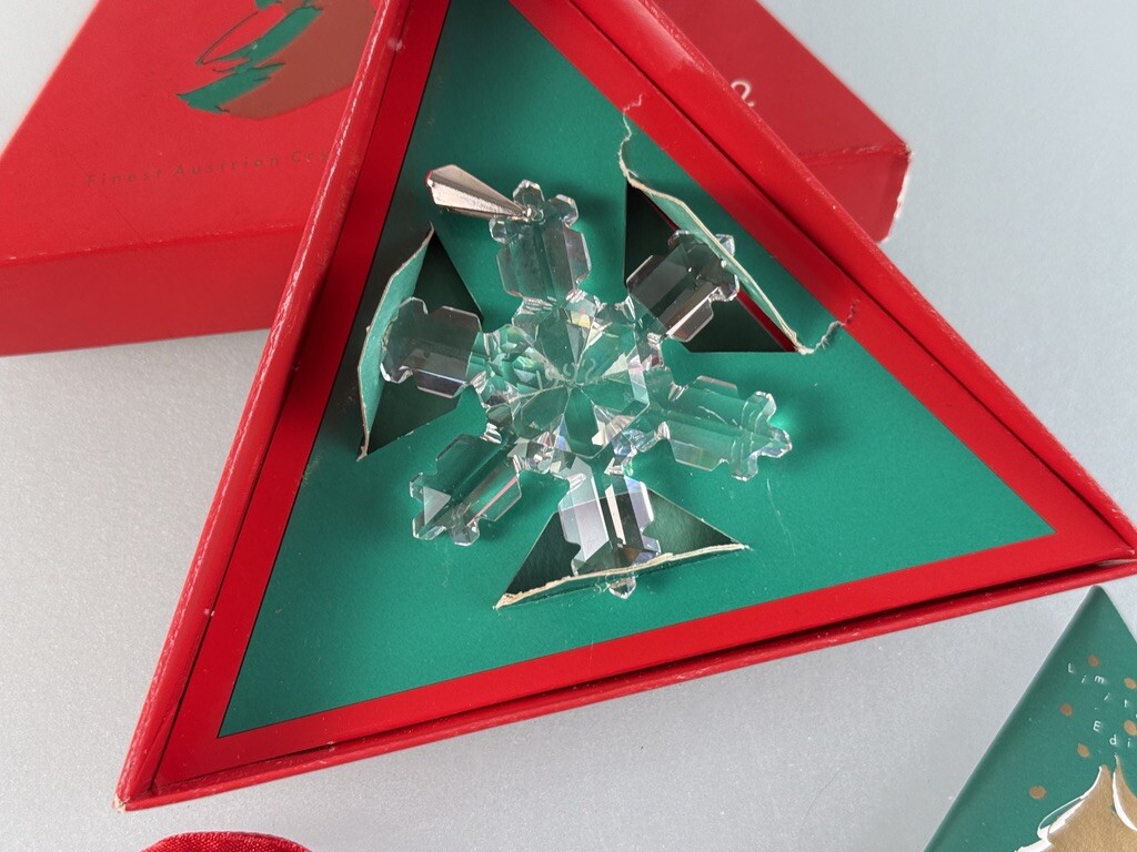 【F&J】スワロフスキー　クリスマス　オーナメント 1992年 F&J】スワロフスキー クリスマス オーナメント 1992年 Annual