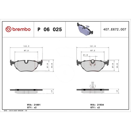 Kit Dischi e Pastiglie Freno Brembo Anteriori + Posteriori Per Bmw Serie 3 - Imagen 10 de 10