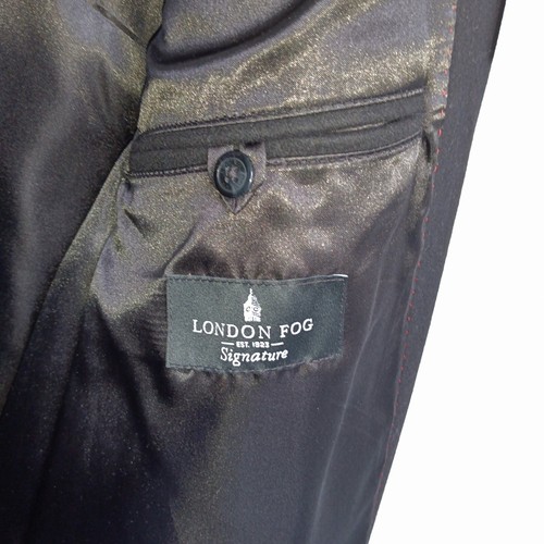 London Fog Signature Tench Overcoat Men's Size 44L Black Wool LS19195 Brand New! - Picture 11 of 13