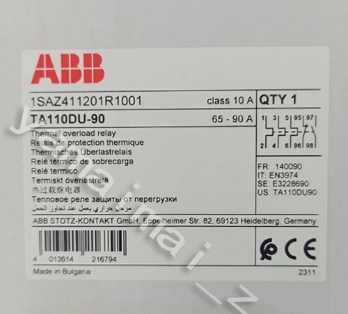 1pc New ABB TA110DU-90 OVERLOAD RELAY Fast Ship