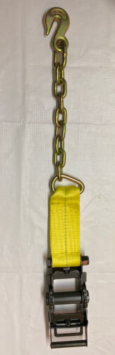 3” X 12’ Military Ratchet G-70 Chain & Grab 16,000lb Break, Web 30,000lb. - Picture 3 of 8