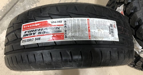 1 Firestone Firehawk Indy 500 Performance Tire 215-55-R17 94W New - Picture 1 of 7
