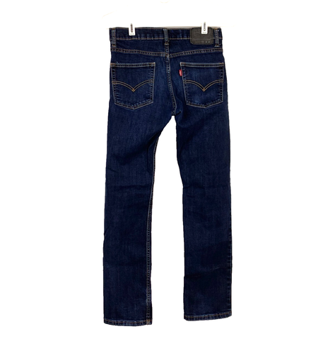 Pantalones de mezclilla elásticos de algodón lavado oscuro ajustados Levis 511 Performance para niños 16 28x28 - Imagen 4 de 4
