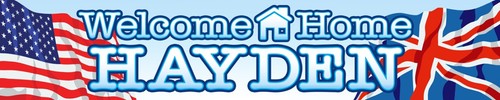 2 Personalised Welcome Home Banners - Picture 4 of 11