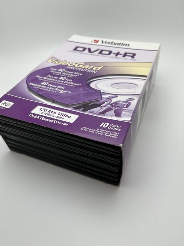 Verbatim DVD+R RW VideoGard Scratch Protection 9 Pack Discs New *Opened - Picture 2 of 5