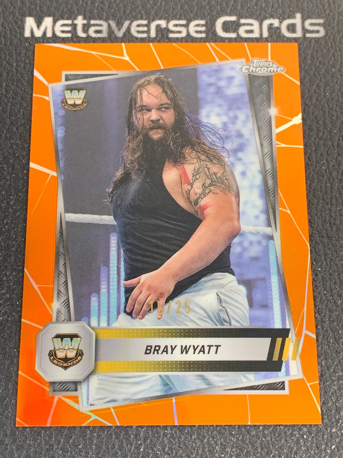 2025 Topps WWE Chrome Bray Wyatt Orange /25 Legend
