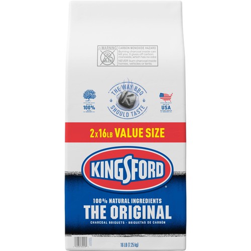 CHARCOAL BRIQUETTES (2-Pack) 16 Lb Bags BBQ Barbecue Grills - Picture 7 of 9