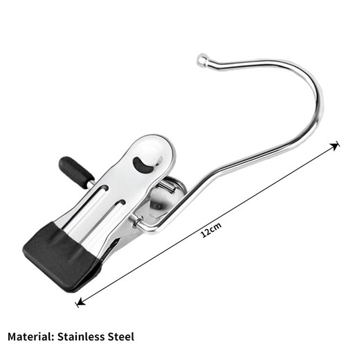 Stainless Steel Single Hook Clip Laundry Trouser Pants Dress Hanger Clip AU - Picture 14 of 15
