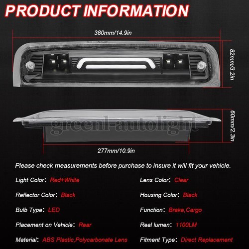 LED 3rd Third Brake Light Cargo Stop Tail For 2009-2018 Dodge RAM 1500 2500 3500 - Bild 5 von 8