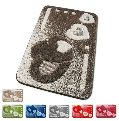 ARREDIAMOINSIEME-nelweb Tappeto Bagno Set 3 Pezzi girowater parure Shaggy Assorbente Retro Antiscivolo MOD.ITACA Set 3 Pezzi Beige B