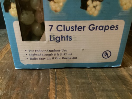 3 boxes Lights 7 Cluster Grape vine string Indoor Outdoor Lights Length 5 Ft - Picture 3 of 6