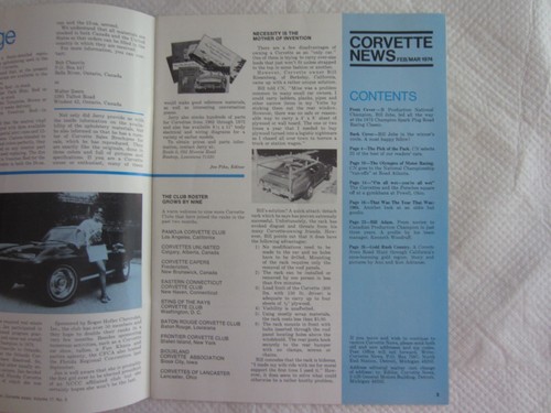 Corvette News Magazine Feb/Mar 1974 - Picture 2 of 3