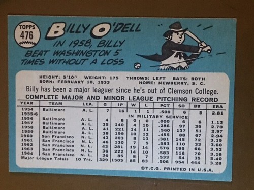 1965 Topps Baseball Singles - Pick Your Card -- 371 to 598 -- High Numbers - Picture 207 of 499