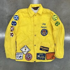 Vintage 1980s Pla-Jac Dunbrooke Medium Kids Soccer Jacket Nylon Patches