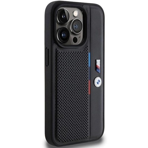 BMW Perforated Tricolor Line Case for iphone 15 Pro Max 6.7" Black - New - Picture 4 of 6