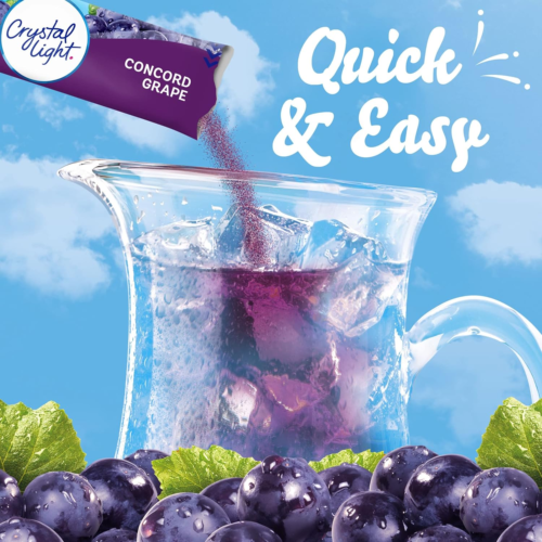 Crystal Light Concord Grape Drink Mix Sugar Free 6 Pitcher Packets FREE SHIP - Picture 4 of 9