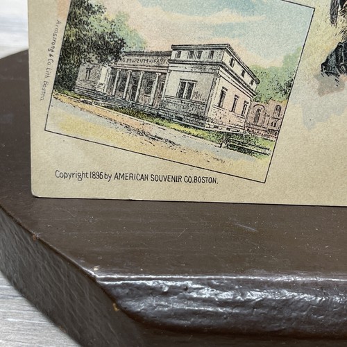 Tarjeta postal pionera de Cambridge, Massachusetts saludos desde Harvard c1896 buen estado - Imagen 2 de 7