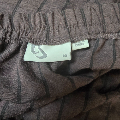 TS Taking Shape Womens A-line Midi Skirt Plus Size 16 Brown Black Textured - Picture 11 of 13