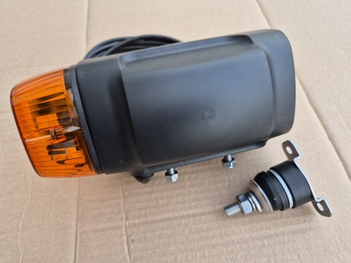 2x reflektor z kierunkowskazem ciągnik maszyny budowlane koparka ładowarka kołowa wózek widłowy - Zdjęcie 4 z 5