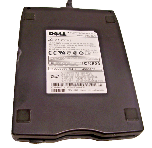 Dell External USB Floppy Drive Module UF0002 3.5" Portable Floppy Disk Drive - Picture 2 of 3