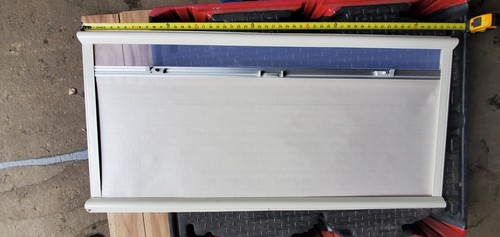 RV Shade Vinyl With Screen 53" W x 26" H Almond W White Screen - Bild 17 von 24
