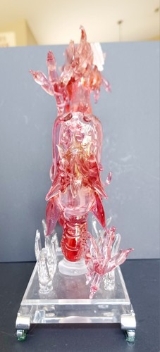 ROSA KRISTALL DRACHE SCHLANGE FIGUR AUF STÄNDER 🐍 🐲🐉 - Bild 3 von 14