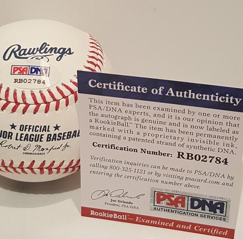 Austin Meadows Rookie Signed Rawlings Official MLB Baseball Insc - PSA/DNA COA - Picture 4 of 9