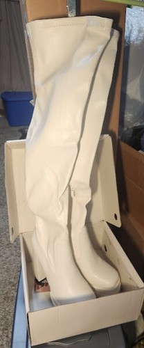 Dream pairs women's size 7.5 white platform thigh high boots new - Picture 3 of 8