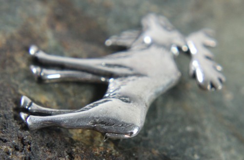 Vintage Navajo GS Glenn Irene sandovale Elch Brosche Sterlingsilber Indianer - Bild 3 von 9