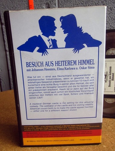 BESUCH AUS HEITEREM HIMMEL German comedy VHS haunted castle 1959 - Picture 2 of 2