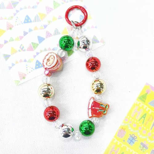 Cartoon Christmas Phone Lanyard Phone Anti-Lost Wrist Strap Fashion Keychain - Zdjęcie 6 z 8