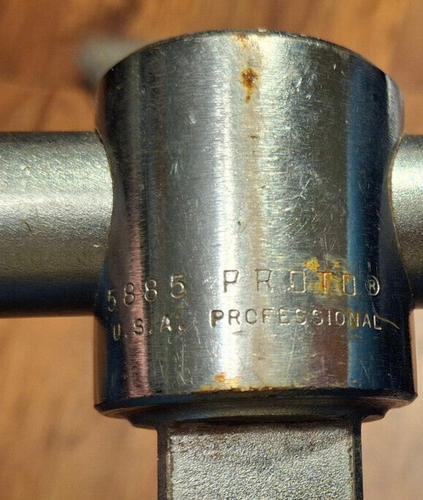 Proto 5884 Sliding T-Handle & 5885 Driver 1" 28-1/2"OAL, Chrome Finish Nice! - Picture 4 of 5