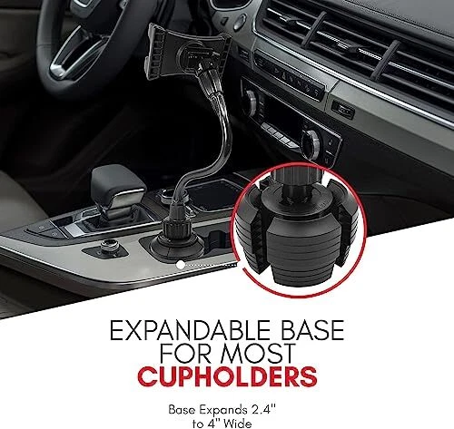 Cup Holder Tablet  iPad Cup Holder Car - 12" Flexible Gooseneck iPad Car  Mount - Image 2 of 4