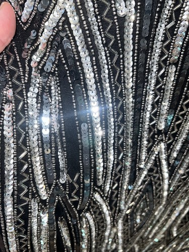 Adrianna Papell Beaded Dress Sz 0 Stunning Heavy Weight Crystal Chandelier Like - Picture 5 of 17