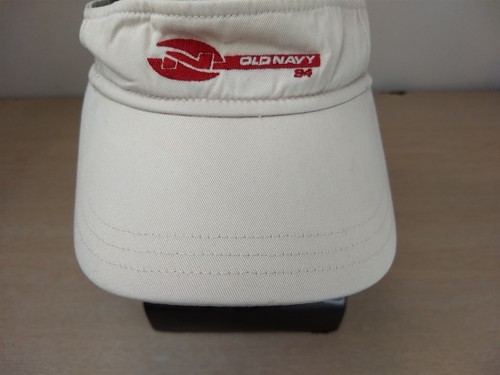 OLD NAVY N 94 ADJUSTABLE STRAPBACK SUN VISOR/CAP, BEIGE/RED, OUTDOOR/SPORTS/GOLF - Picture 8 of 12