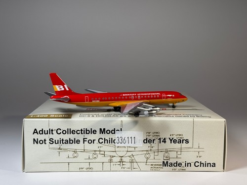 Aeroclassics 1:400 Braniff International Douglas DC-8-50 N812BN Red Flying - Picture 2 of 2