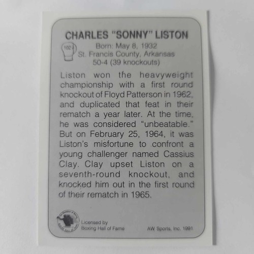 1991 AWS All World Sports Boxing Cards Singles Inserts (1 to 149) Pick Your Card - Picture 197 of 282