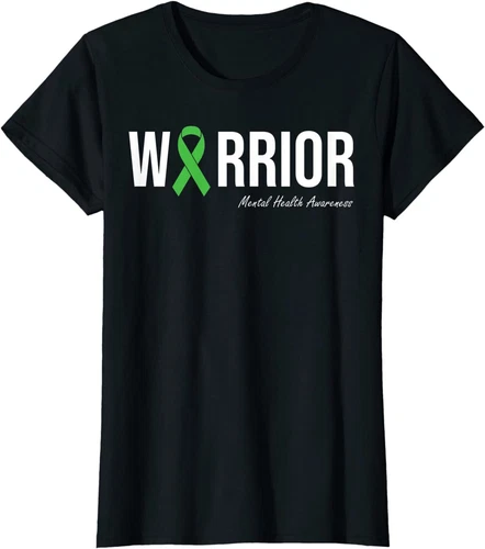 Mental Health Awareness Green Ribbon Mental Health Ladies' Crewneck T-Shirt