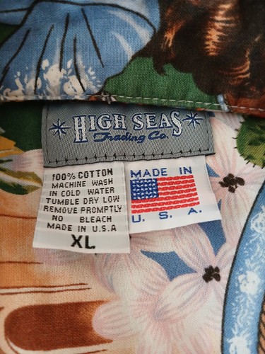 Rare High Seas Trading Co Mexican Taditional Lady Cactus Hawaiian Shirt Men XL - Picture 11 of 11