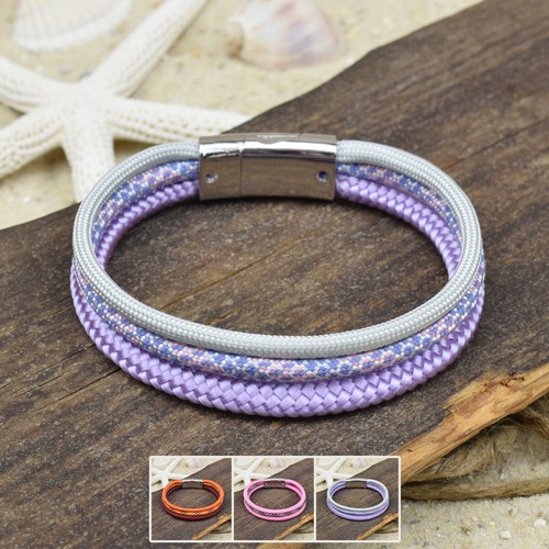 ❦ Pulsera IRIS | Velero 5 mm y Paracord 4 mm | Cierre magnético | 02 ❦ - Imagen 5 de 6