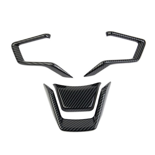 Carbon Fiber Steering Wheel Trim Cover For Subaru Crosstrek Forester Impreza XV - Picture 4 of 6