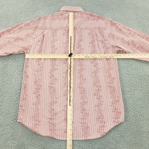 Decoded Shirt Mens Large Pink Floral Pearl Snap Long Sleeve - Picture 8 of 15