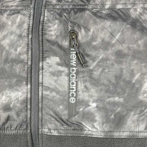 New Balance Jacket Mens Medium Gray Fleece Full Zip Softshell Outdoor Athletic - Picture 2 of 10
