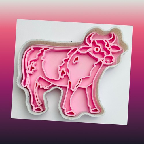 Set of 3 highland cows and cow Cookie Cutter - Picture 4 of 9