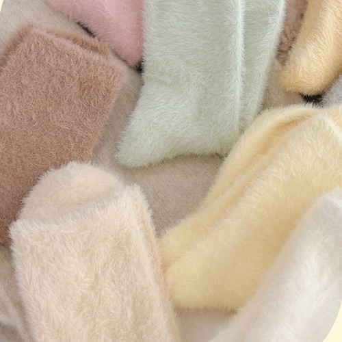 Mink Velvet Thermal Socks - Elastic Thermal Plush Sock Women Footwear 4pairs Set - Picture 7 of 12