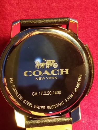 Coach New York Mens Watch Black Exc. - Picture 4 of 8